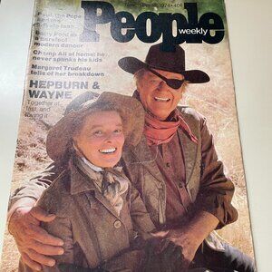 PEOPLE MAGAZINE VINTAGE FROM NOVEMBER 18, 1974, HEPBURN & WAYNE